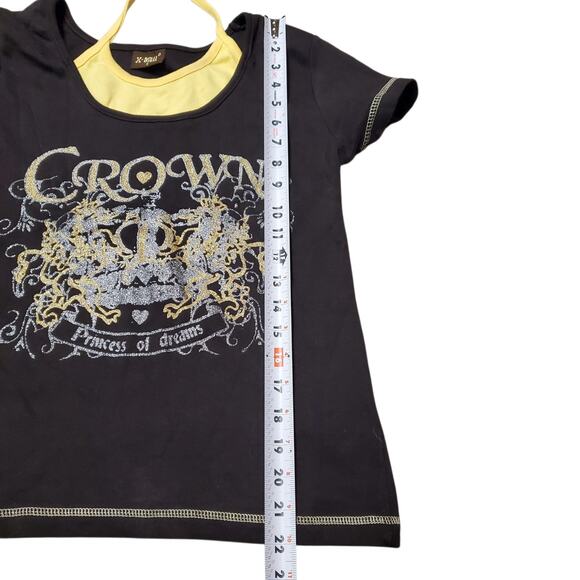 Euro Y2k Style Graphic T-Shirt W/ Built In Halter - Medium - Picture 7 of 7